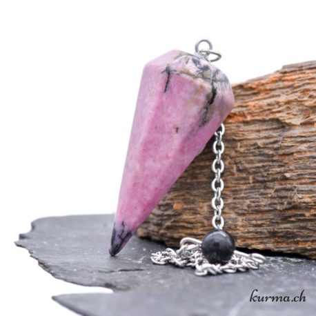 Pendule - Rhodonite-Cône 3.5cm-Nº14407-1 disponible dans la boutique en ligne Kûrma. Votre magasin de pierre et minéraux en suisse