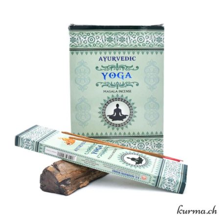 Encens Ayurvedic Yoga 15gr - N°14474-1 disponible dans la boutique en ligne Kûrma. Votre magasin de pierre et minéraux en suisse
