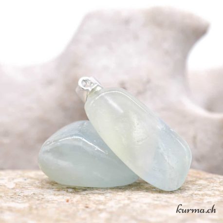 Pendentif Onyx Marbre Bleu (e) - N°14455-3 disponible dans la boutique en ligne Kûrma. Votre magasin de pierre et minéraux en suisse