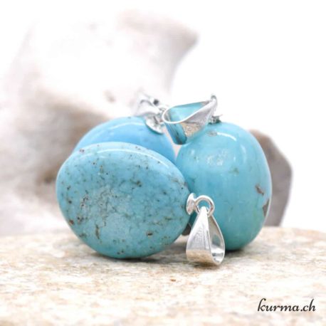 Pendentif Turquoise (stab) (h) - N°14444-2 disponible dans la boutique en ligne Kûrma. Votre magasin de pierre et minéraux en suisse