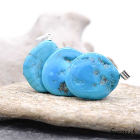 Pendentif Turquoise ''Sleeping Beauty'' (zab) - N°14445-1 disponible dans la boutique en ligne Kûrma. Votre magasin de pierre et minéraux en suisse