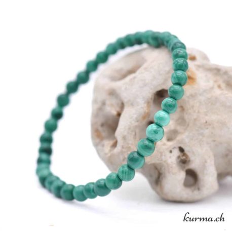 Bracelet Malachite - Enfant - 4mm N°14668-21 disponible dans la boutique en ligne Kûrma. Votre magasin de pierre et minéraux en suisse