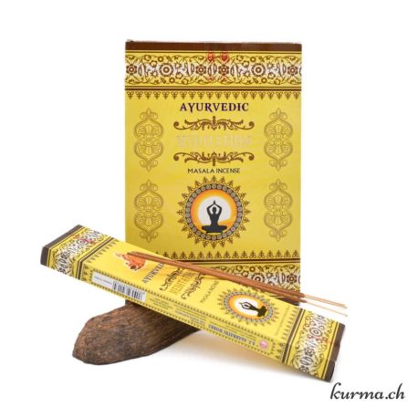 Encens Ayurvedic Méditation 15gr 1 disponible dans la boutique en ligne Kûrma. Votre magasin de pierre et minéraux en suisse