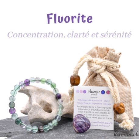 bracelet coeur Fluorite