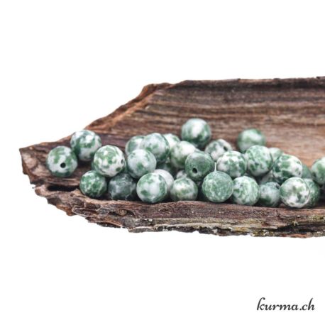 Perle Agate Arborisée 6-6.5mm-1 disponible dans la boutique en ligne Kûrma. Votre magasin de pierre et minéraux en suisse