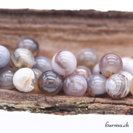 Perles Agate du Botswana 8mm