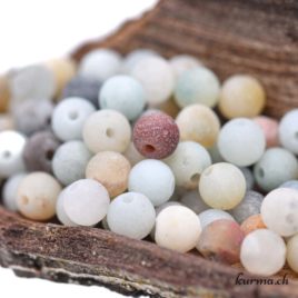 Amazonite mate – Perles 4.5-5mm – N°15653