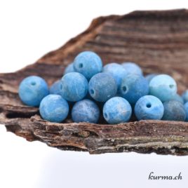 Apatite bleue Mate – Perles 6-6.5mm – N°7592