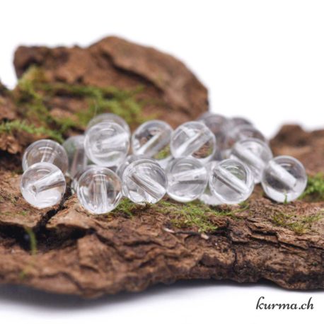 Perles Cristal de roche 6mm
