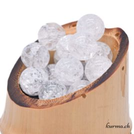 Perles Cristal de roche Iris 10mm