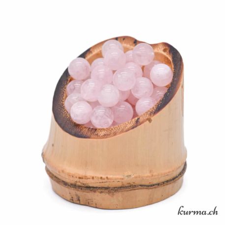 Perle Morganite 7.5mm 5 disponible dans la boutique en ligne Kûrma. Votre magasin de pierre et minéraux en suisse