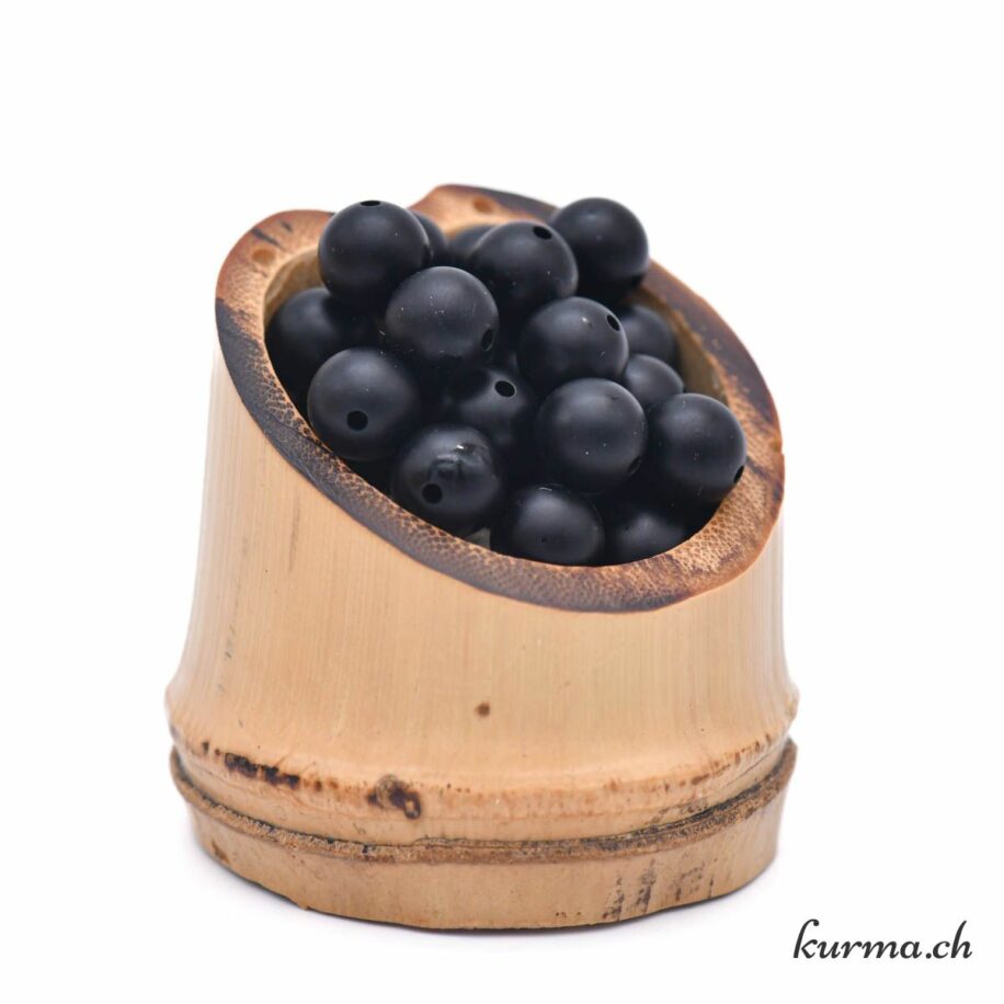 Bracelet Perles Pierre De Lave, Oeil De Chat Bleu Et Onyx - Fait Main, Sur Mesure, Neuf