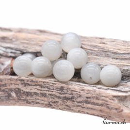 Perles Pierre de lune blanche 10mm