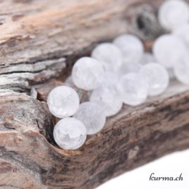 Cristal de roche Iris mat – Perles 6-6.5mm – N°13649
