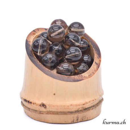 Perle Quartz Fumé 10mm 1 disponible dans la boutique en ligne Kûrma. Votre magasin de pierre et minéraux en suisse