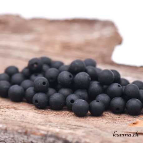 Perle Tourmaline Noire Mat 4-4.5mm 3 disponible dans la boutique en ligne Kûrma. Votre magasin de pierre et minéraux en suisse
