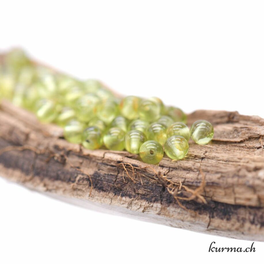 30 Perles En Péridot Naturel 6 Mm - Neuf, Idéal Pour Création De Bijoux