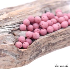 Perles Rhodonite mate 4mm
