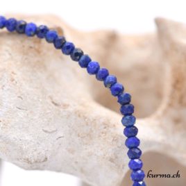 Bracelet Lapis-lazuli rondelle 3mm – Facettes – N°14902