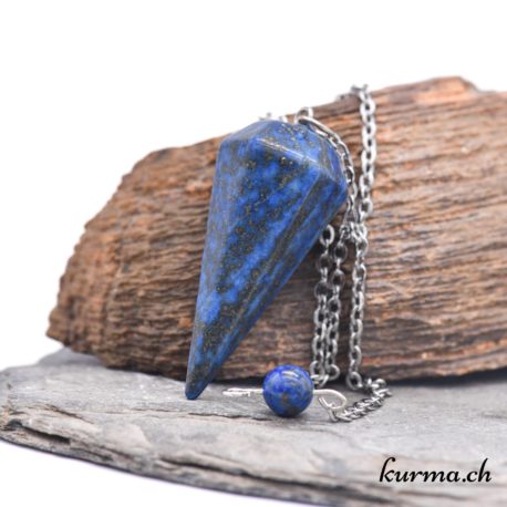 Acheter Pendule Lapis Lazuli Héxagone – N°13989-21 dans la boutique en ligne Kûrma. Spécialisé dans des pierres de qualité directement importer depuis les artisans lapidaires.
