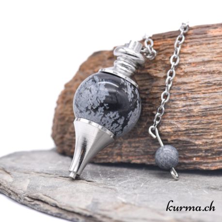 Acheter Pendule Obsidienne Flocon de Neige Séphoroton 4cm – N°14867-31 dans la boutique en ligne Kûrma. Spécialisé dans des pierres de qualité directement importer depuis les artisans lapidaires.