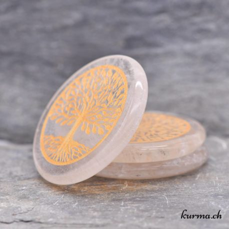 Acheter Disque Arbre de Vie - Cristal Doré 5cm - 2 dans la boutique en ligne Kûrma. Spécialisé dans des pierres de qualité directement importer depuis les artisans lapidaires.
