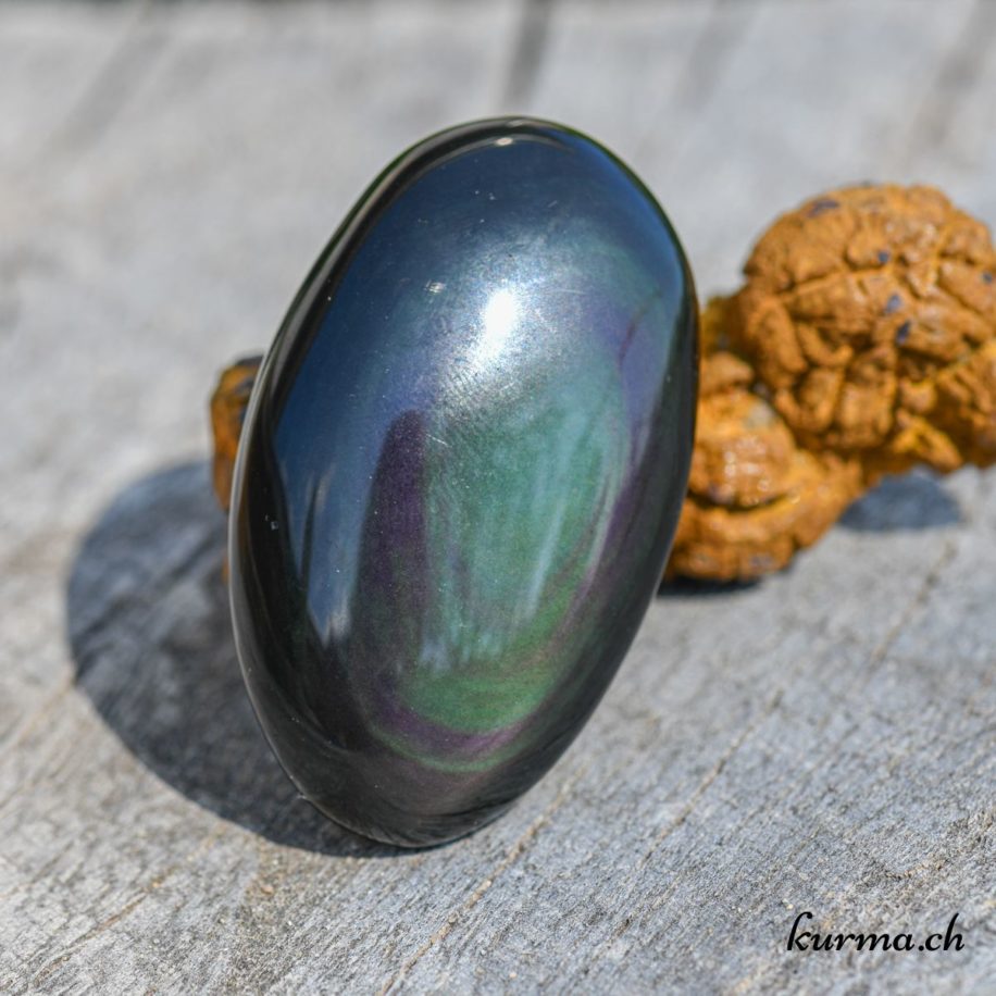 Cabochon Obsidienne Arc-en-ciel Ovale 30x22mm - Pierre Naturelle Pour Bijoux Ou Collection | Neuf