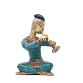 Statue d’un joueur de karnal – Bronze – 10cm – N°6377.1