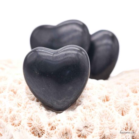 Coeur en pierre Shungite 2.5cm- N°15633-1 disponible en ligne et dans la boutique Kûrma