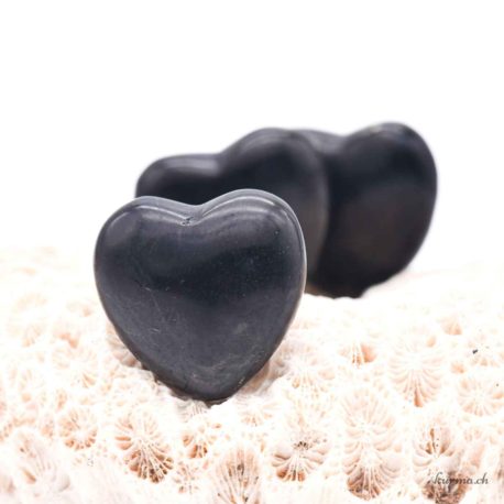 Coeur en pierre Shungite 2.5cm- N°15633-3 disponible en ligne et dans la boutique Kûrma