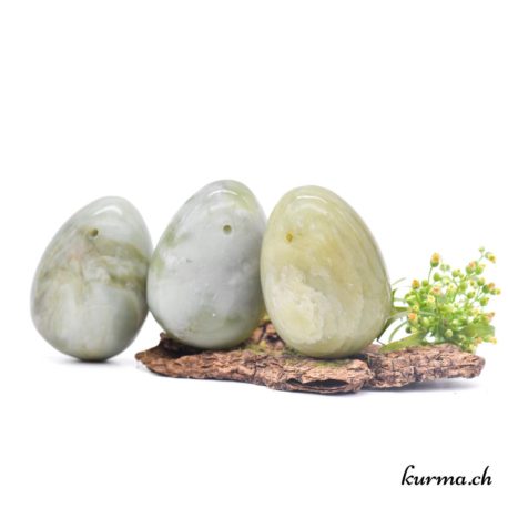 Acheter Oeuf de Yoni - Jade de Chine (set) - 3 dans la boutique en ligne Kûrma. Spécialisé dans des pierres de qualité directement importer depuis les artisans lapidaires.