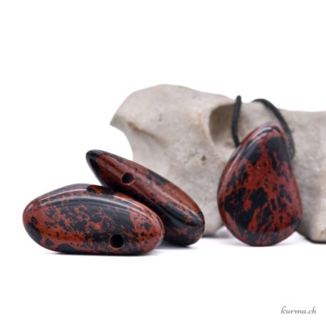 Acheter Pendentif Obsidienne Acajou L - N°15727-3 dans la boutique en ligne Kûrma. Spécialisé dans des pierres de qualité directement importer depuis les artisans lapidaires.