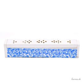 Porte-encens – Bois – Coffret blanc 30cm – N°15601