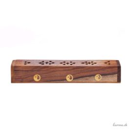 Porte-encens – Bois – Coffret Ying yang 30cm – N°15604