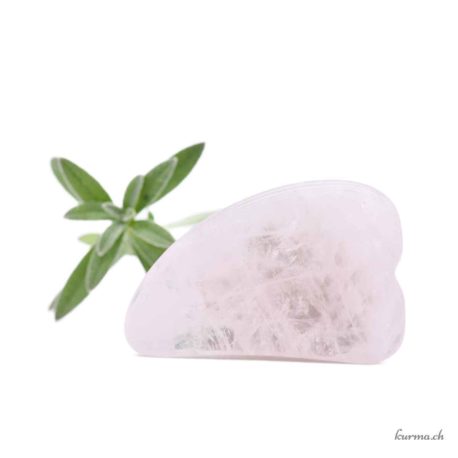 Wing Gua Sha en Quartz rose