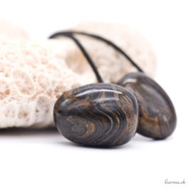 Pendentif en Stromatolite - Taille L pierre percée