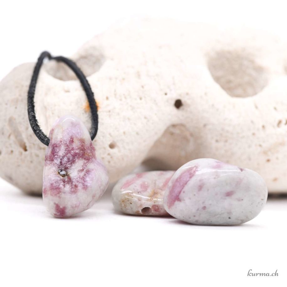 Pendentif Goutte En Agate Rose Percée - Pierre Naturelle - Naturosphère - Neuf Avec étiquettes - Bijou Léger