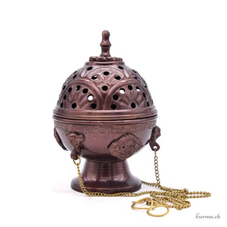 Encensoir en laiton style antique à suspendre 12cm