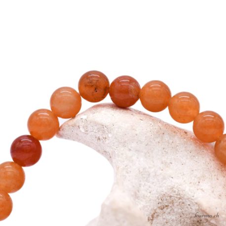 Acheter Bracelet Aventurine Orange perles 6mm - N°16090-2 dans la boutique en ligne Kûrma. Spécialisé dans des pierres de qualité directement importer depuis les artisans lapidaires.
