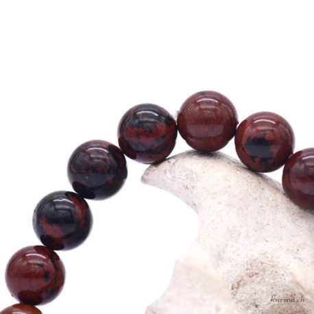 Acheter Bracelet Obsidienne Mahagony perles 10mm - N°16132-2 dans la boutique en ligne Kûrma. Spécialisé dans des pierres de qualité directement importer depuis les artisans lapidaires.