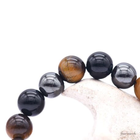 Acheter Bracelet Protection Obsidienne Noire, Hematite, Oeil de Tigre perles 10mm - N°16110-3 dans la boutique en ligne Kûrma. Spécialisé dans des pierres de qualité directement importer depuis les artisans lapidaires.