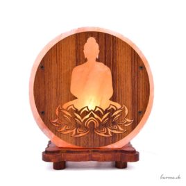 Lampe de Sel de l'Himalaya Bouddha et lotus