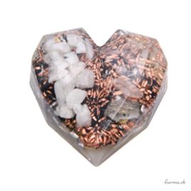Coeur à facettes en Orgonite 6cm - Artisanale