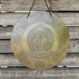 Gong 54cm Bouddha gravé