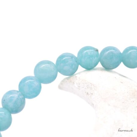 Bracelet Amazonite 6mm AA - N°17075.180-2 disponible en ligne et dans la boutique Kûrma.