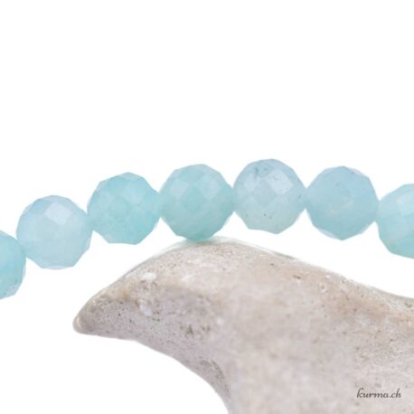 Bracelet Amazonite 6mm Facettes - N°17071.170-2 disponible en ligne et dans la boutique Kûrma.