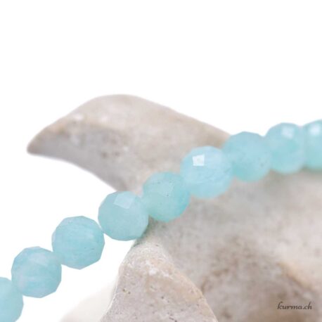 Bracelet Amazonite 6mm Facettes - N°17071.170-3 disponible en ligne et dans la boutique Kûrma.