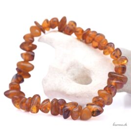 Bracelet Ambre miel foncé Eclat 7-12mm – N°17110