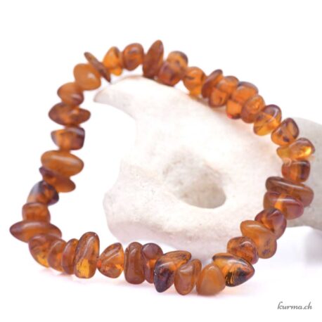 Bracelet Ambre Miel Foncé Eclats 7-12mm - N°17110.170-1 disponible en ligne et dans la boutique Kûrma.