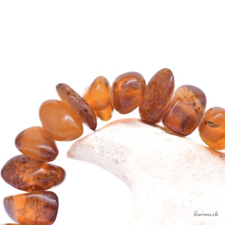 Bracelet Ambre Miel Foncé Eclats 7-12mm - N°17110.170-2 disponible en ligne et dans la boutique Kûrma.